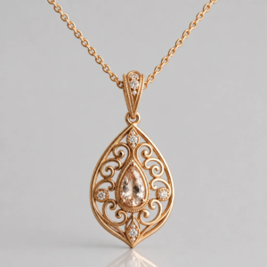 Rose GoldโTinted Silver Necklace